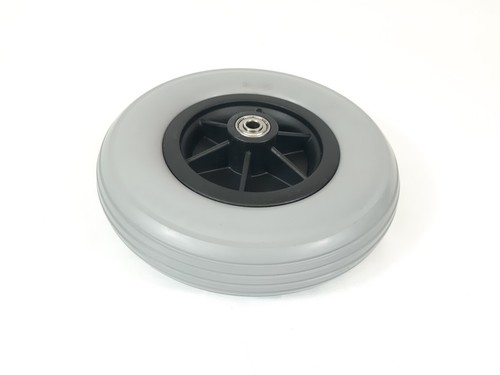 Pair of 8 x 2 Inch (200x50) Wheelchair Solid Castor Wheels 8mm Bearing Tyres UK - Picture 3 of 3