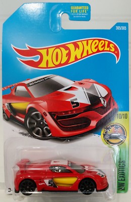 HOT WHEELS RENAULT SPORT R.S. 01 HW EXOTICS #10/10 RED DIECAST 1:64