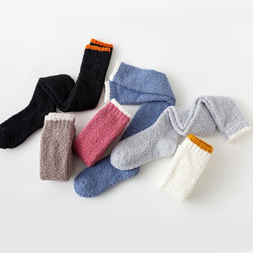 Solide unscharfe Damensocken Winterwarm überkniehohe Socken Mädchen Cheer Socke weich - Bild 8 von 21