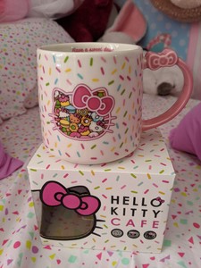 New Hello Kitty Cafe Exclusive Sprinkles Bow Coffee Mug Sanrio Ebay