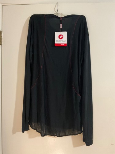 NWT CASTELLI Prosecco Tech Long-Sleeve Base Layer - Men's Black 2XL - Picture 2 of 2