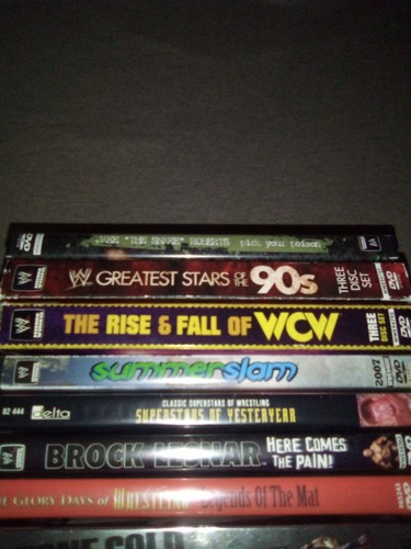WWE WWF WCW Wrestling DVD Lot: Stone Cold, Jake Roberts, Rise And Fall Of WCW, + - Picture 2 of 22