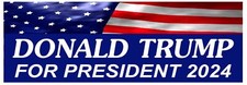 Trump For President 2024 Bumper Sticker D7285