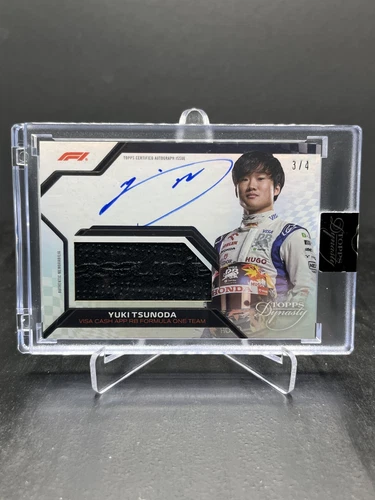 2024 Topps Dynasty Formula 1 Yuki Tsunoda Autograph Auto Racing Glove Relic 3/4