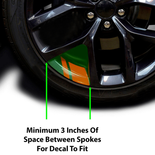 6x Reflective Auto Car Wheel Rim Vinyl Decal Sticker Red Accessories For 16"-21" - Bild 2 von 6