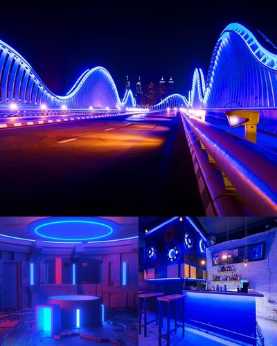 50ft DC 12V/24V LED Neon Rope Light Strip IP67 Waterproof Home Garden Xmas Decor - Picture 29 of 84