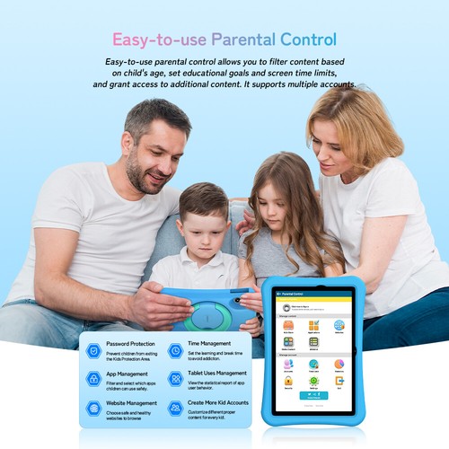 UMIDIGI G1 Tab Kids 4GB+64GB 10,1 Zoll 6000mAh Android 13 Kinder WIFI 6 Tablet - Bild 10 von 17