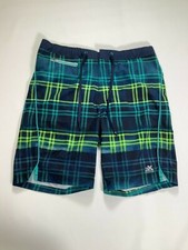 Mens ZeroXposur Teal Crew Swim Shorts Medium NEW NWT
