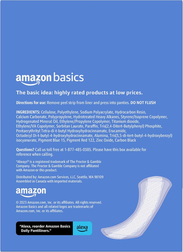 Daily Pantiliner, Regular Length, Pads for Women, Unscented, 50 Count (Previousl - Picture 2 of 12