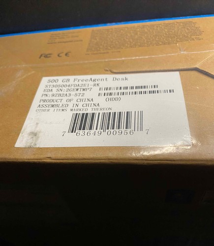 Seagate FreeAgent Desk 500 GB External Hard Drive New - Picture 7 of 8