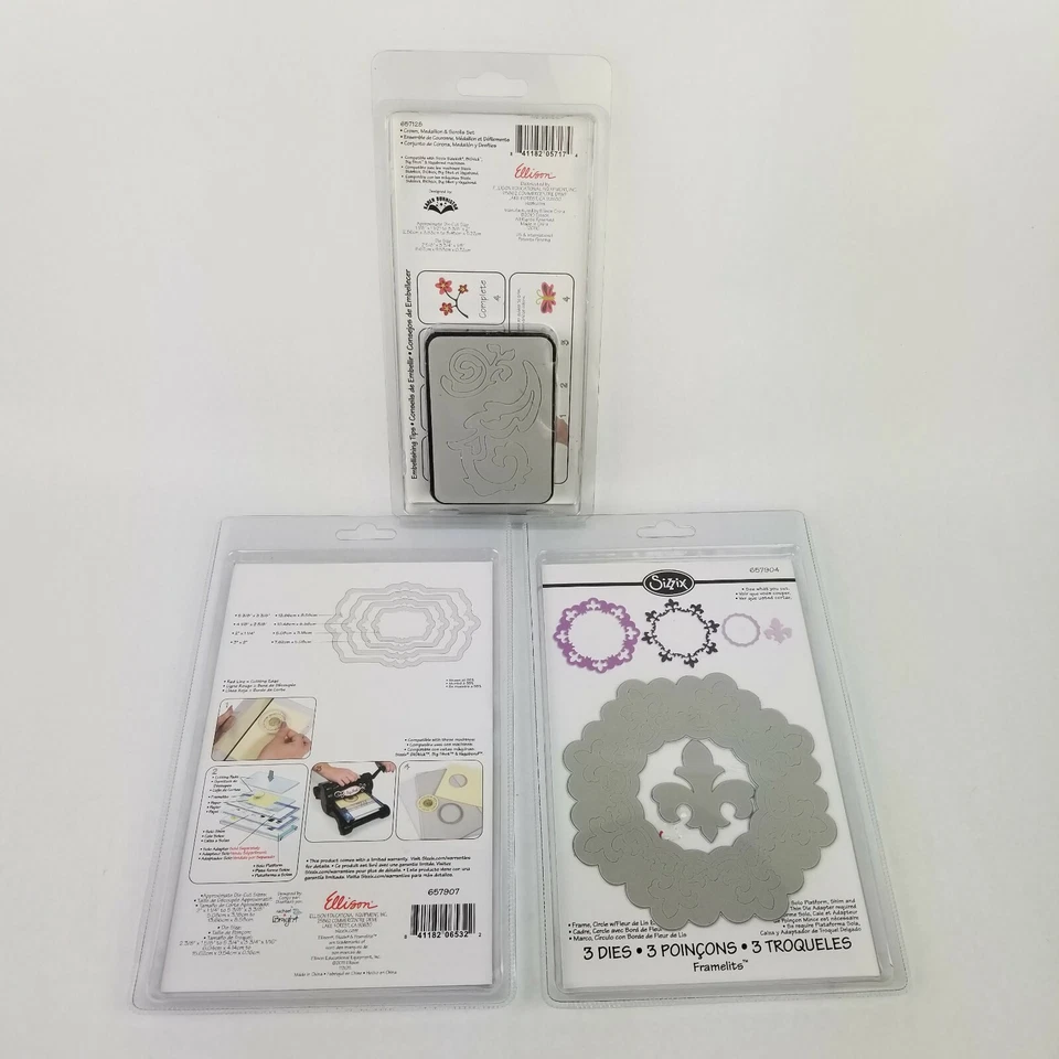 Sizzix Sizzlits 657128 Framelits 657904 Frame Fleur Lis 657907 Labels Fancy #3 - Image 2 of 4