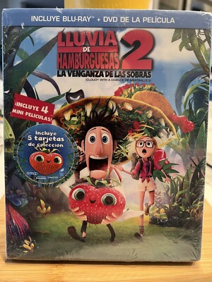 Lluvia de Hamburguesas 2 (Cloudy With a Chance of Meatballs 2) (Blu-ray/DVD) NEW