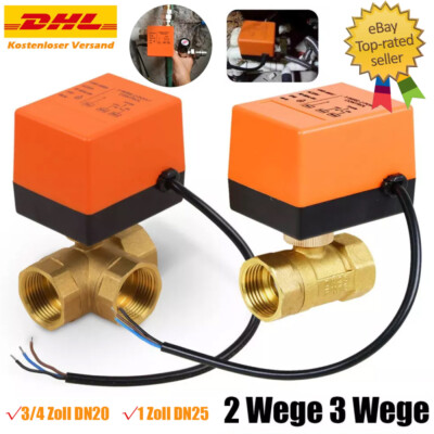 2-3 Wege Ventil Zonenventil Elektrisch Kugelventil 1'' -3/4'' Motorkugelhahn 230V