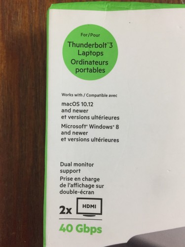 Belkin Thunderbolt 3 USB-C Docking Station Mini Hub Windows PC Mac F4U098BT New - Picture 2 of 20