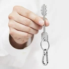 4 pieces metal keychain with carabiner, small carabiner keychain