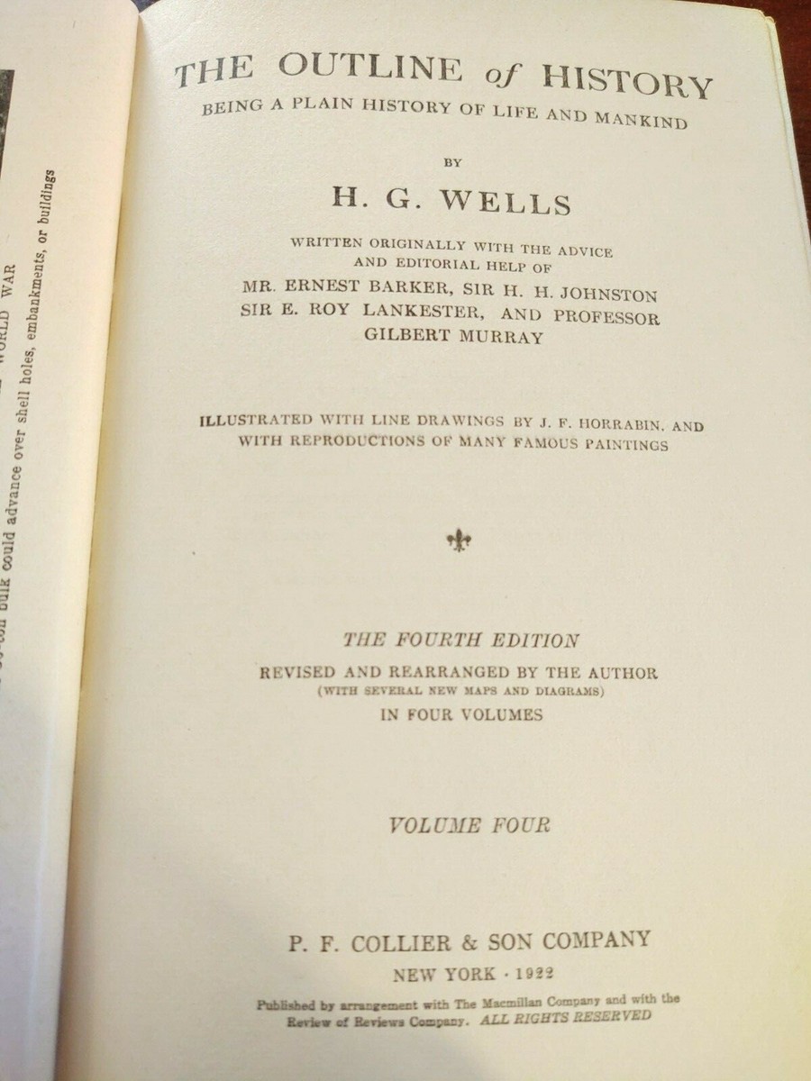 洋書 Outline of History 4 Volumes by Wells The Outline Of History H G Wells for sale - eBay