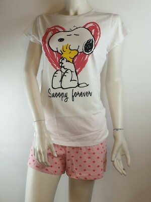 *NEU* Peanuts Snoopy Damen Pyjama Schlafanzug Shorty Set Gr. S M L XL