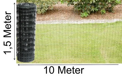 EXCOLO Recinzione da giardino grigia antracite recinzione a rete recinzione a maglia 150 cm x 10 m recinzione a rete saldata