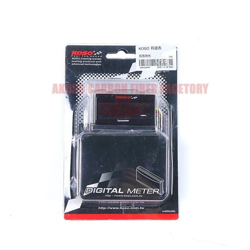 KOSO RPM Digital Inductive Tachometer Motorcycle Red Digital Hour Tach Meter - Picture 6 of 6