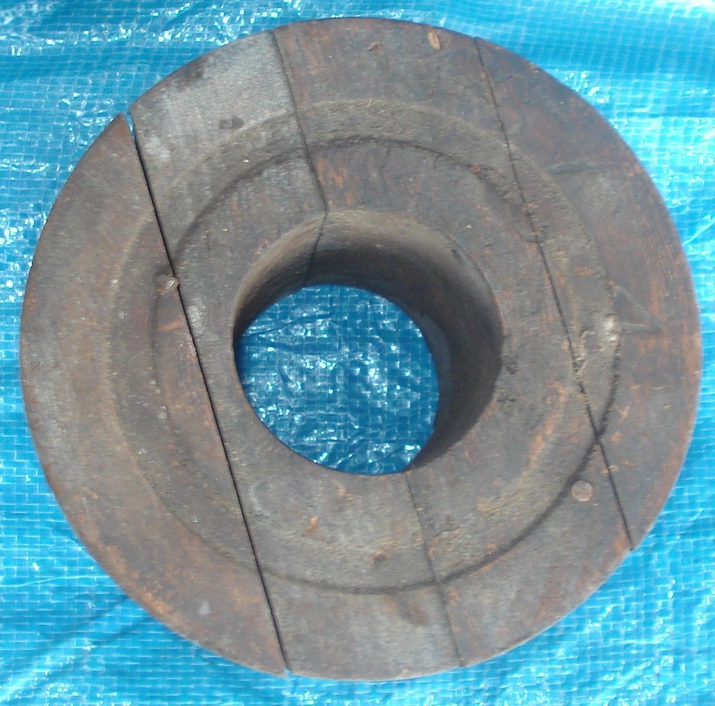 BH442 Antique Vtg Hit Miss Line Shaft Flat Belt Wood Wooden Spacer eBay