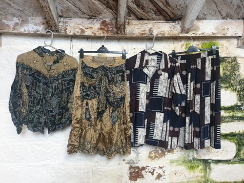 Job Lot 12x Ladies Vintage 2pcs Blouse Skirts Mix J17 - Picture 10 of 24