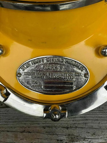 18"U.S Navy Mark V Diving Helmet Deep Sea Divers Antique Vintage Marine FOR GFT - Picture 4 of 4