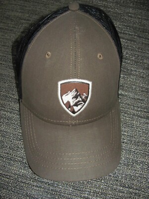 Kuhl Brown Black Canvas Mash Logo Baseball Cap Adjustable Snap One Size  (CH)