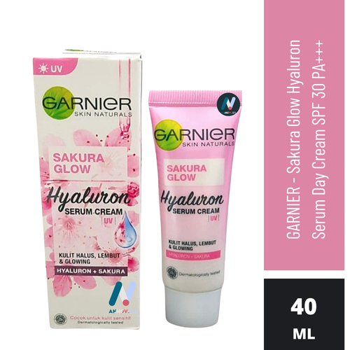 GARNIER Sakura Glow Serum Day Cream SPF30 P+++ UVA UVB Moisturizer Bright 2x40ml - Picture 13 of 23