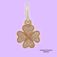 Pandora Rose Gold Symbol Of Lucky In Love Pendant Charm In 925 Silver, 791355cz on sale Pandora Rose Gold Symbol Of Lucky In Love Pendant Charm In 925 Silver, 791355cz on sale