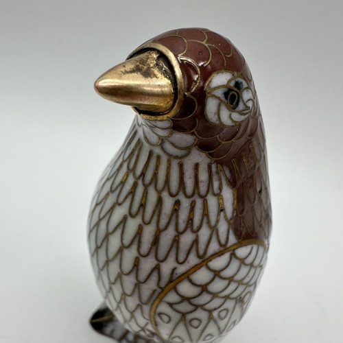 Cloisonne Pinguin Figur Vogel 3,25" Chinesisch? Unsigniert Hohl - Bild 9 von 18