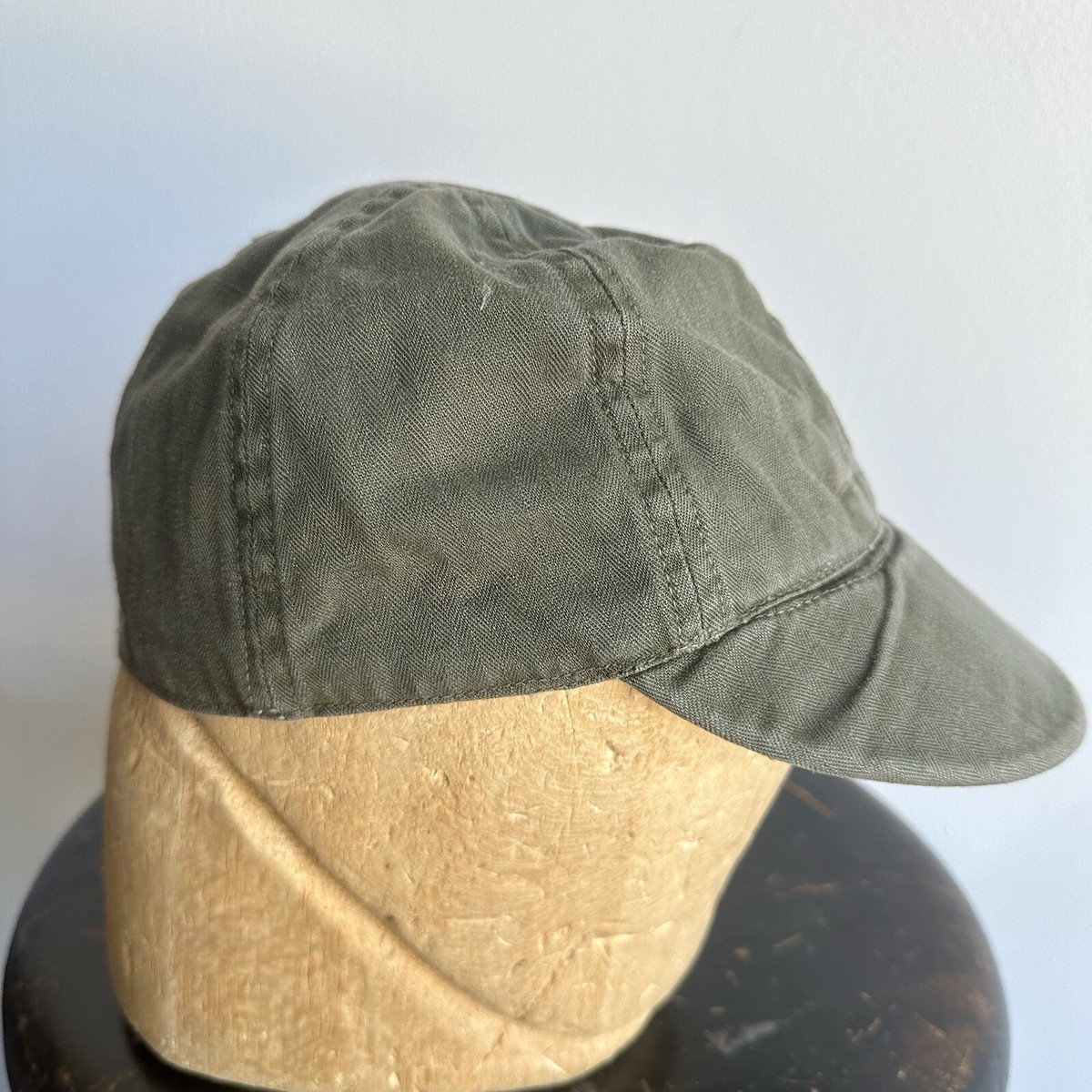 WW2 US Navy N-3 HBT Cap 40s オリジナル　メカニック Original WWII US Navy HBT Mechanics Cap N-3 Hat Size 7 1/4