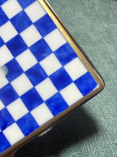Vintage Limoges Peint Main Chess Board Trinket Box - Picture 6 of 15