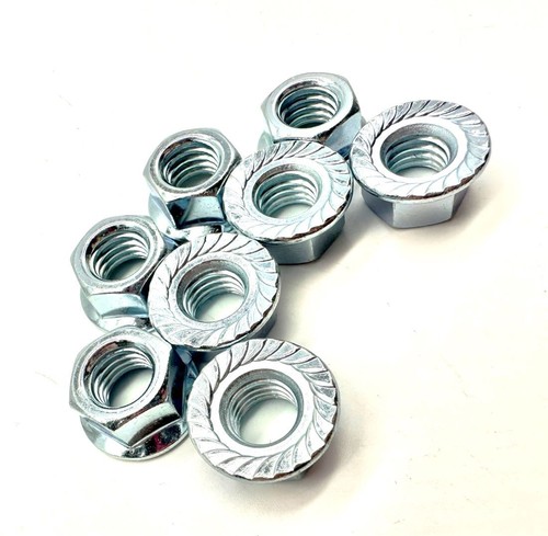 TUERCAS DE BRIDA SERRADAS M10 BRIDA DE ZINC BLOQUEO PAQUETE COMERCIAL A GRANEL 100 200 10 50 10 MM - Imagen 5 de 5