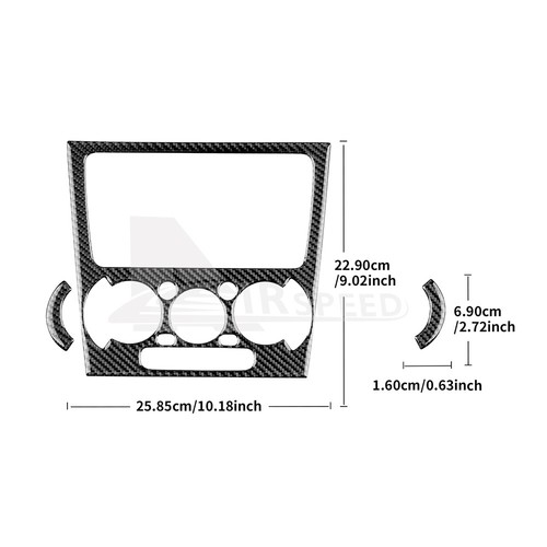 Carbon Fiber Black Center Control Console Cover Sticker For Subaru Impreza 05-07 - Picture 2 of 9