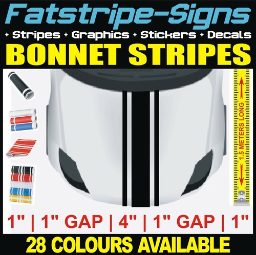 AUTO MOTORHAUBE STREIFEN RACING VIPER VINYL GRAFIK AUFKLEBER STICKER UNIVERSAL PASSEND FÜR ST - Bild 1 von 2