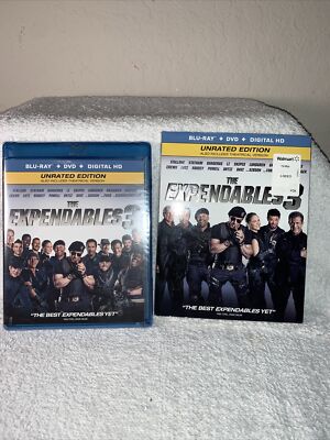 NEW EXPENDABLES 3 ON BLU-RAY+DVD+HD ULTRAVIOLET! W-SLIP COVER! FACTORY SEALED!