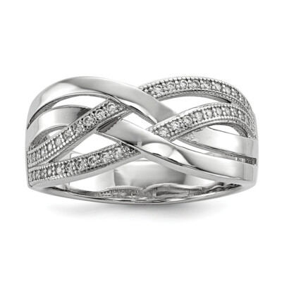 Sterling Silver And CZ Brilliant Embers 3-Stone Accented Ring Sterling Silver And CZ Brilliant Embers 3-Stone Accented Ring