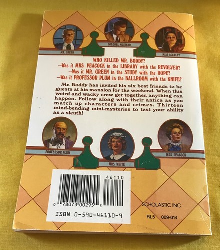Who Killed Mr. Boddy? Clue Paperback Book 1 AE Parker Scholastic 1992 - Picture 2 of 3