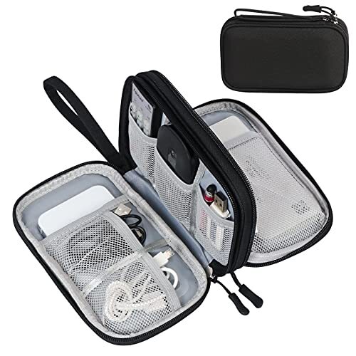 Petit étui de transport électronique sac gadgets organisateur pochette pour accessoires techniques - Photo 1/7