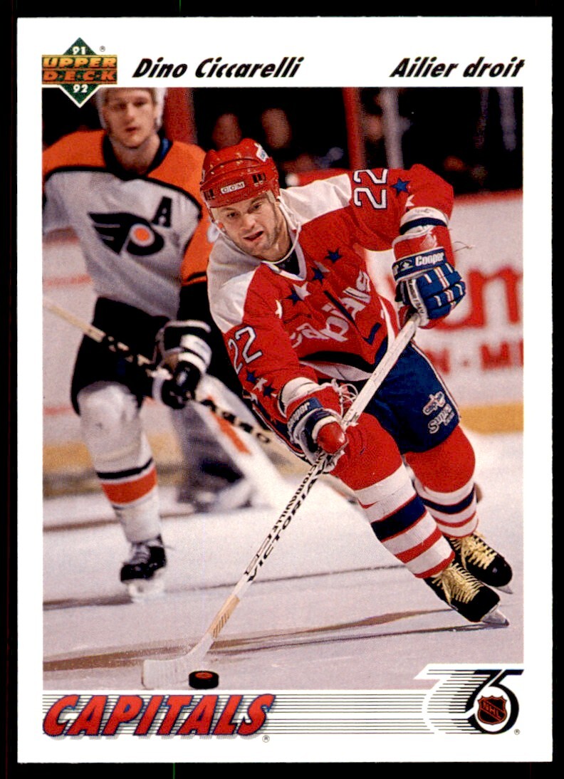 1991-92 Upper Deck French Dino Ciccarelli . Washington Capitals #276
