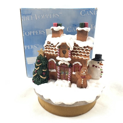 Vintage Yankee Candle Topper Gingerbread House 1999 NE444 Our America Gift - 第 1/10 張圖片