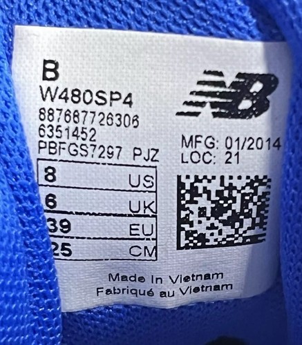 Taglia 8 - New Balance 480 V4 Argento/Blu/Rosso - Foto 8 di 8