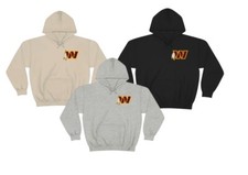 Washington commanders heavy blend hoodie sweatshirt twill logo