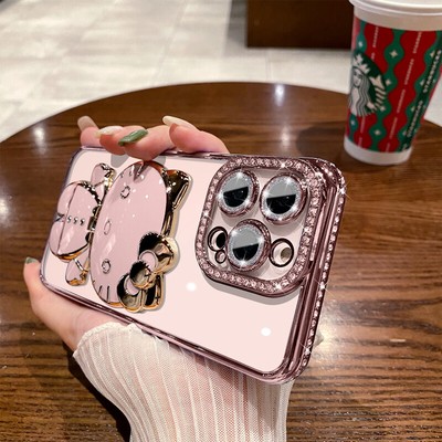 For Samsung S25 Ultra S25 Plus S24 S23 S22 Luxury Bling Diamond Hello Kitty Case