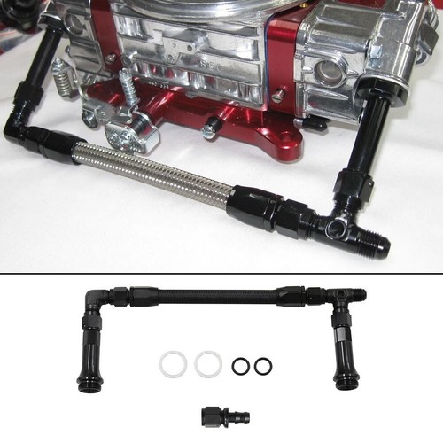 AN6 Braided Double Feed Carburettor Fuel Line for Holley 4150 Carburettor Tools - Picture 11 of 18