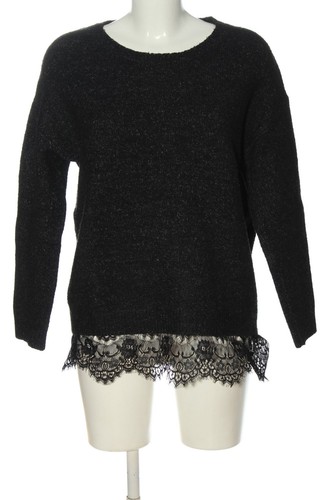 ATMOSPHERE Maglione girocollo Donna Taglia IT 42 grigio chiaro-nero stile casual