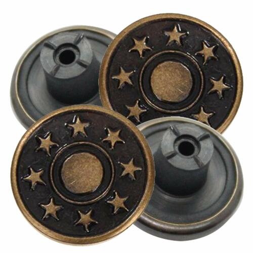 17mm No Sew Hammer Jean Button Antique Design With Pins for Denim 8pcs to 100pcs - Picture 14 of 64