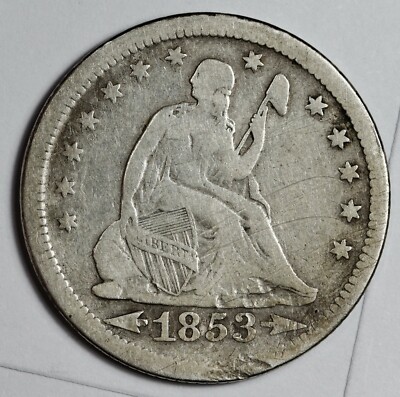 1853 シーテッド リバティ クォーター 1853 シーテッド リバティ クォーター Seated Liberty Quarter