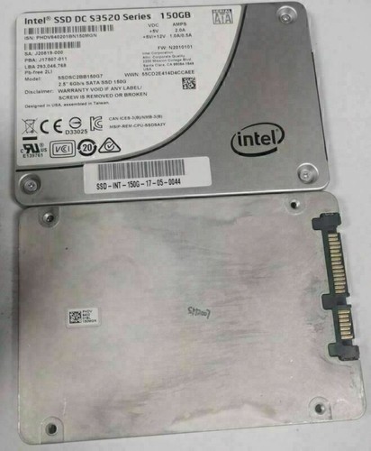 150GB SSD Intel DC S3520 6Gb/s 2.5INCH SATA SSD SSDSC2BB150G7 Solid State Drive - Afbeelding 3 van 4