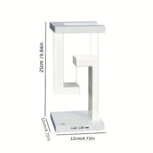 1pc LED Table Lamp Suspended Anti-Gravity Wireless Charging Desk Light Foldable - Picture 8 of 10